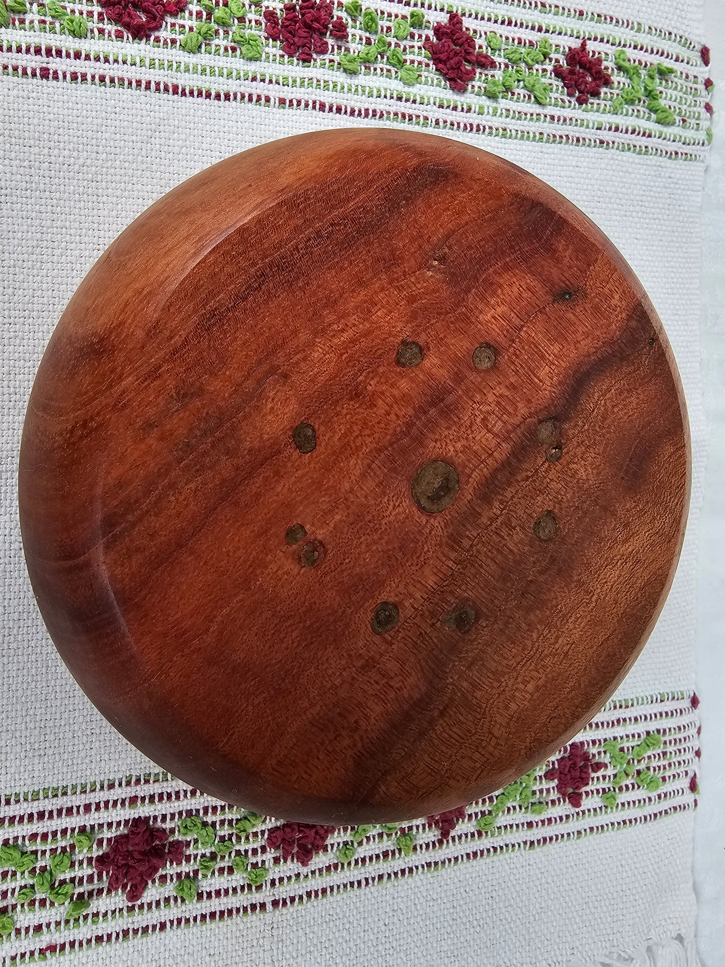 Charmante Holzschüssel, rund - Santa Holz